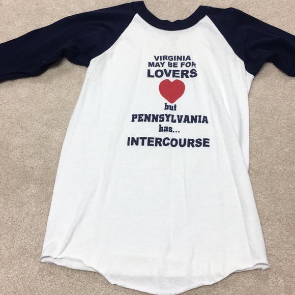 Pennsylvania Philadelphia Intercourse baseball tee ❤️ - Picture 1 of 3